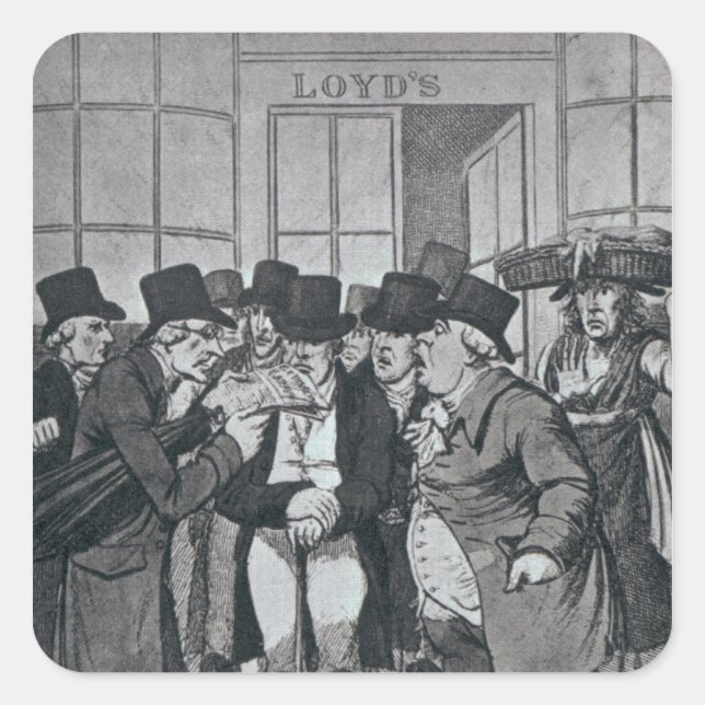 Outside Lloyds of London Square Sticker (Front)