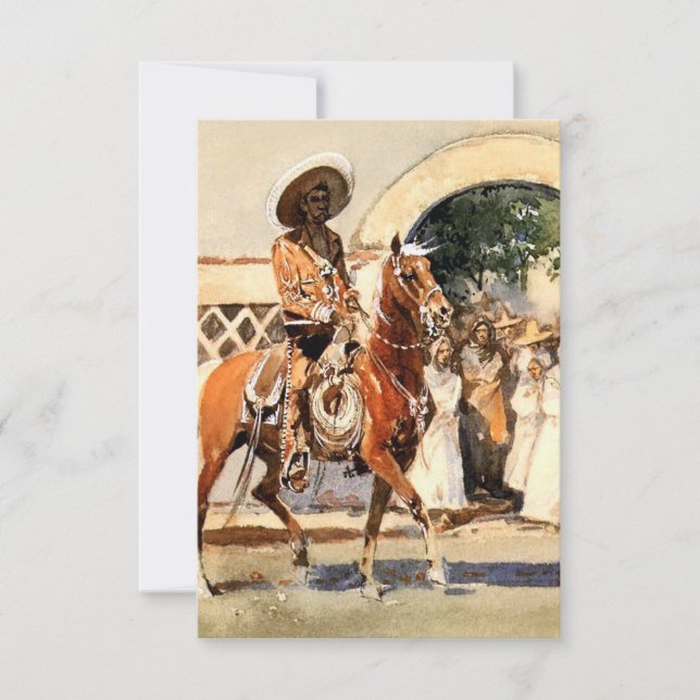 “Outside of a Mexican Church” by Edward Borein Thank You Card (Front)