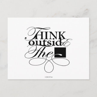 Outside the Box Black Logo Postcard