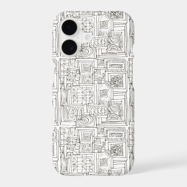 Outside The Box-Whimsical Black And White Ink Art (Back)