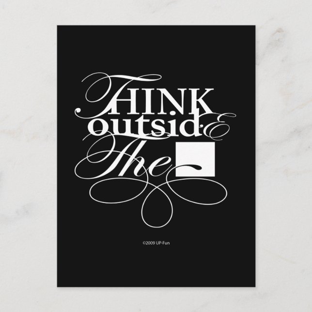Outside the Box White Logo Postcard (Front)
