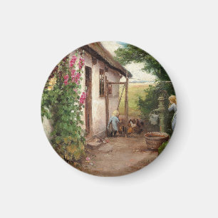 Outside the Farmhouse – H.A. Brendekilde Magnet