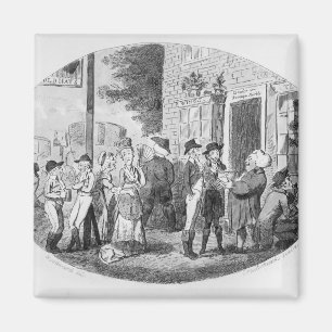 Outside the Old Hats Tavern Magnet