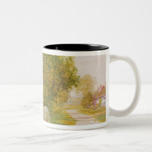 Outside the Village Inn Two-Tone Coffee Mug