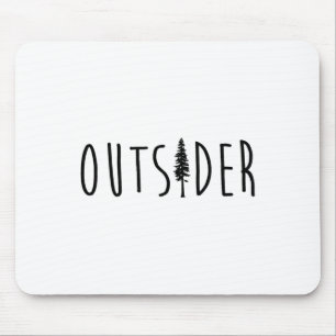 Outsider Mountains Tee Nature Hiking Outdoor Cool Mouse Mat