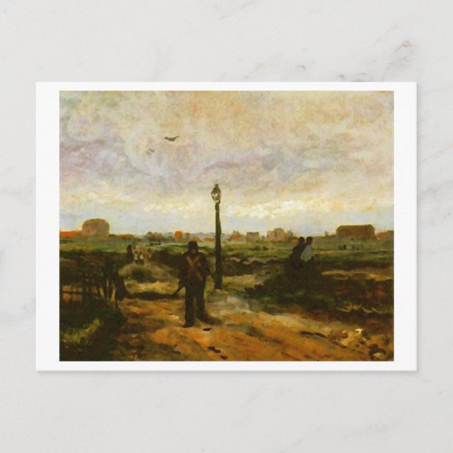 Outskirts of Paris (F264)Van Gogh Fine Art Postcard (Front)