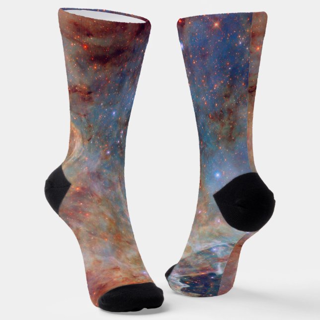 Outskirts of The Tarantula Nebula Socks (Angled)