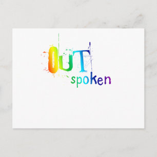 OUTSpoken (rainbow) Postcard