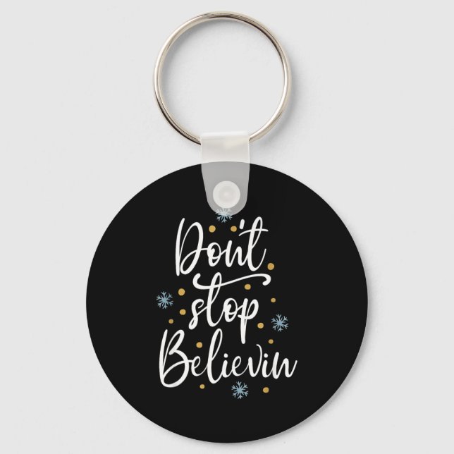 Outstading For Melanin Don't Stop Believing - Men' Key Ring (Front)