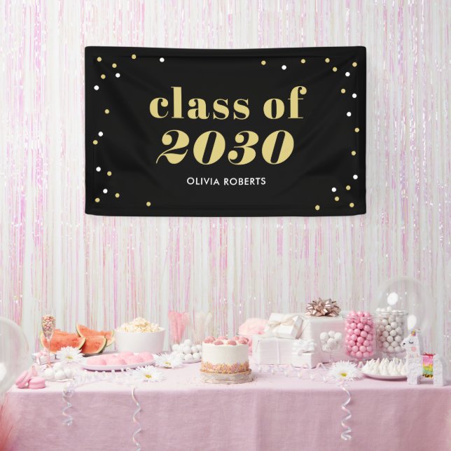 Outstanding Class EDITABLE COLOR Graduation Banner (Party)