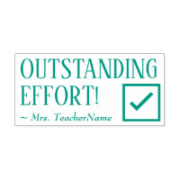 "OUTSTANDING EFFORT!" Commendation Rubber Stamp