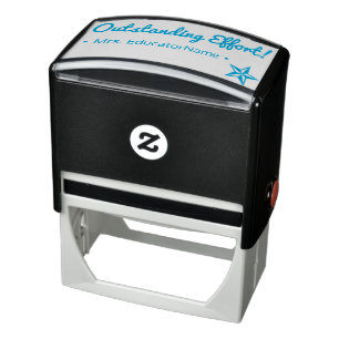 "Outstanding Effort!" + Custom Instructor Name Self-inking Stamp
