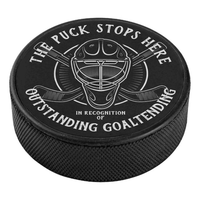 Outstanding Goaltender Hockey Puck (3/4)