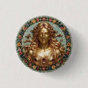 Outstanding Goddess Aphrodite 3 D Necklace Watch Cm Round Badge