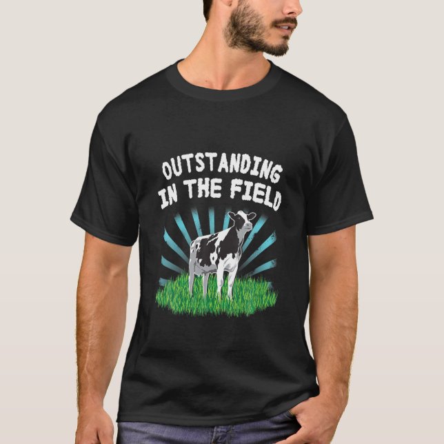 Outstanding In The Field Funny Farm Animals Lovely T-Shirt (Front)