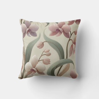 Outstanding Orchid Print Design Cushion