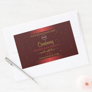 Outstanding Red Product Labels Gold Glitter Logo
