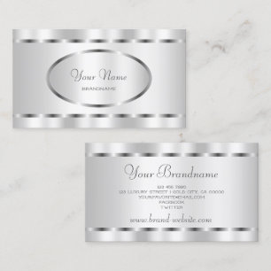 Outstanding Silver Effect Professional and Elegant Business Card