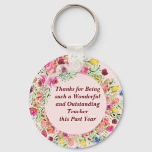 Outstanding Teacher Keychain & Wreath