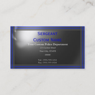 Outstanding Thin Blue Line Custom Business Cards