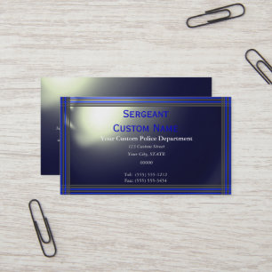 Outstanding Thin Blue Line Custom Business Cards