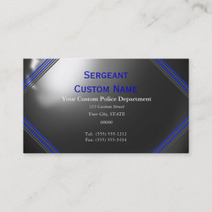 Outstanding Thin Blue Line Custom Business Cards