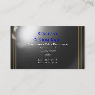 Outstanding Thin Blue Line Custom Business Cards
