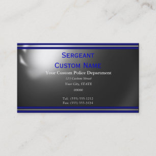Outstanding Thin Blue Line Custom Business Cards
