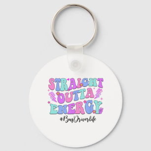 Outta Energy Bus Driver Last Day Of School  Key Ring