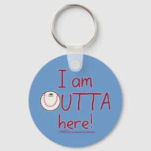 Outta Here! Baseball Character Key Ring