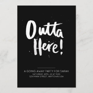 Outta Here Going Away Party Invitation