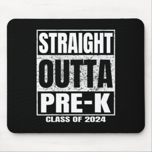 Outta Pre-k School Cl Of 2024 Funny Graduation Mouse Mat