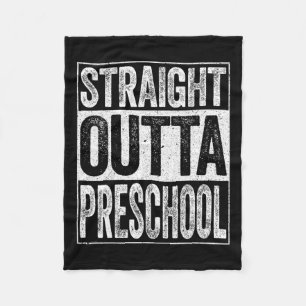 Outta Preschool Boy Girl Graduation Shirt 1 Fleece Blanket