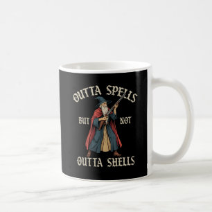 Outta Spells But Not Outta Shells Funny Wizard Coffee Mug