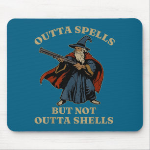 Outta Spells But Not Outta Shells Wizard Fantasy M Mouse Mat