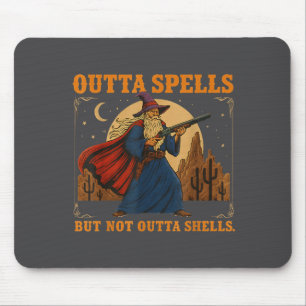 Outta Spells But Not Outta Shells Wizard Fantasy M Mouse Mat