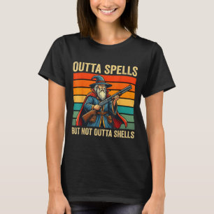 Outta Spells But Not Outta Shells Wizard Fantasy M T-Shirt