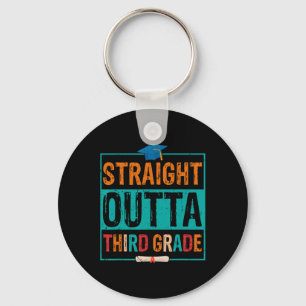 Outta Third Grade Summer Vacation Graduation Key Ring