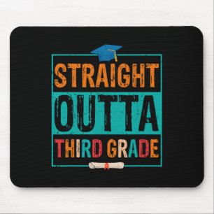 Outta Third Grade Summer Vacation Graduation Mouse Mat