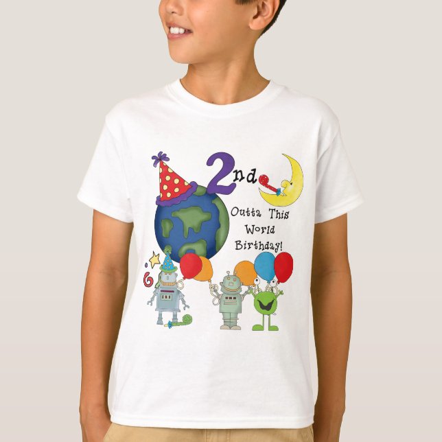 Outta This World 2nd Birthday Tshirts (Front)
