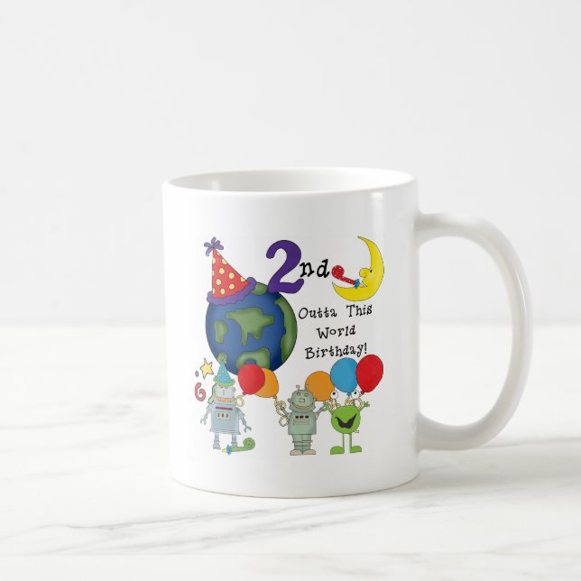 Outta This World 2nd Birthday Tshirts Coffee Mug (Right)
