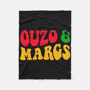 Ouzo And Margs Funny Cinco De Mayo Greek Orthodox Fleece Blanket