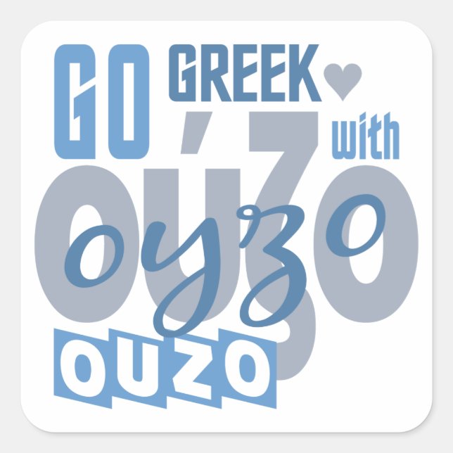 Ouzo stickers (Front)