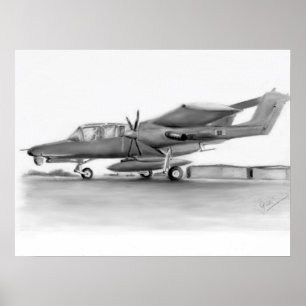 OV10 Bronco plane Poster