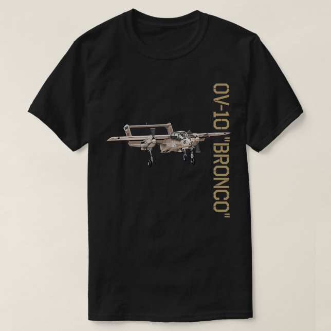 OV10 Bronco Warbird Aeroplane T-Shirt (Design Front)