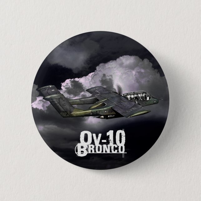 OV-10 Bronco 6 Cm Round Badge (Front)