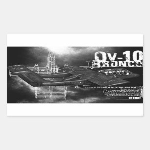 OV-10 Bronco Rectangular Sticker