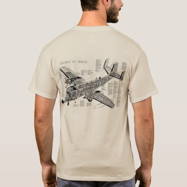 OV-1 Mohawk w/ cyrillic writing T-Shirt (Back)