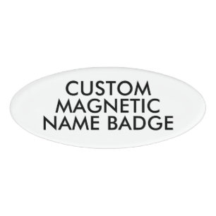 OVAL 3"x2" Personalised Magnetic Name Badge Blank