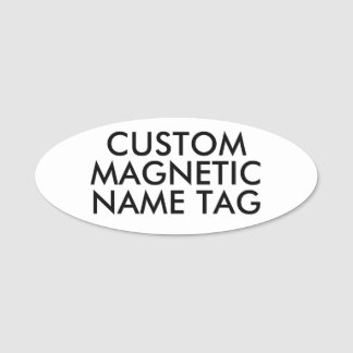 OVAL 3" x 1.25" Custom Magnetic Name Tag Blank